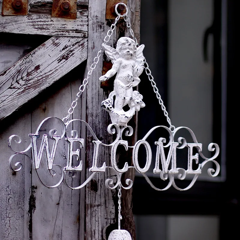 Wrought iron retro angel mottled wind chimes old villa garden courtyard creative decoration ornament pendant gardening
Wrought iron retro angel mottled wind chimes old villa garden courtyard creative decoration ornament pendant gardening