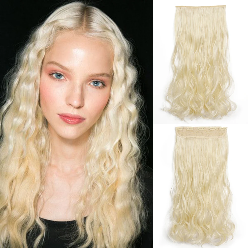 AZQUEEN 22 Inch Synthetic Long Wavy Hair Extensions One Piece 5clips Clip in Hair Extensions Suitable for Daily Wear by Women
AZQUEEN 22 Inch Synthetic Long Wavy Hair Extensions One Piece 5clips Clip in Hair Extensions Suitable for Daily Wear by Women