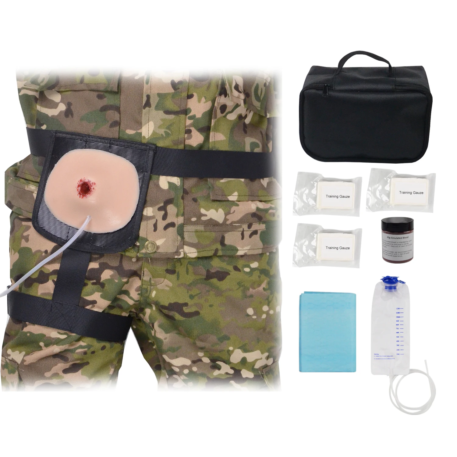 Wearable Inguinal Wound GSW Groin Wound With Bleeding Line Wound Packing Stop Bleeding Trainer Wound Dressing
Wearable Inguinal Wound GSW Groin Wound With Bleeding Line Wound Packing Stop Bleeding Trainer Wound Dressing