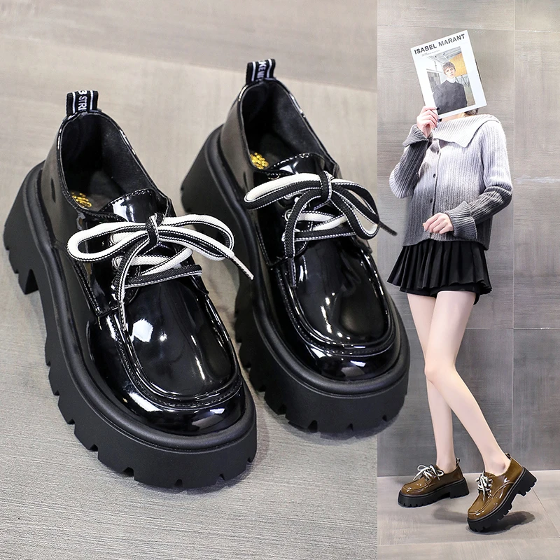 2026 New Women Thick Sole Casual Leather Shoes, Height Up Lace-up Commute Work Shoes, Trend Versatile Loafers For Daily Wear
2026 New Women Thick Sole Casual Leather Shoes, Height Up Lace-up Commute Work Shoes, Trend Versatile Loafers For Daily Wear