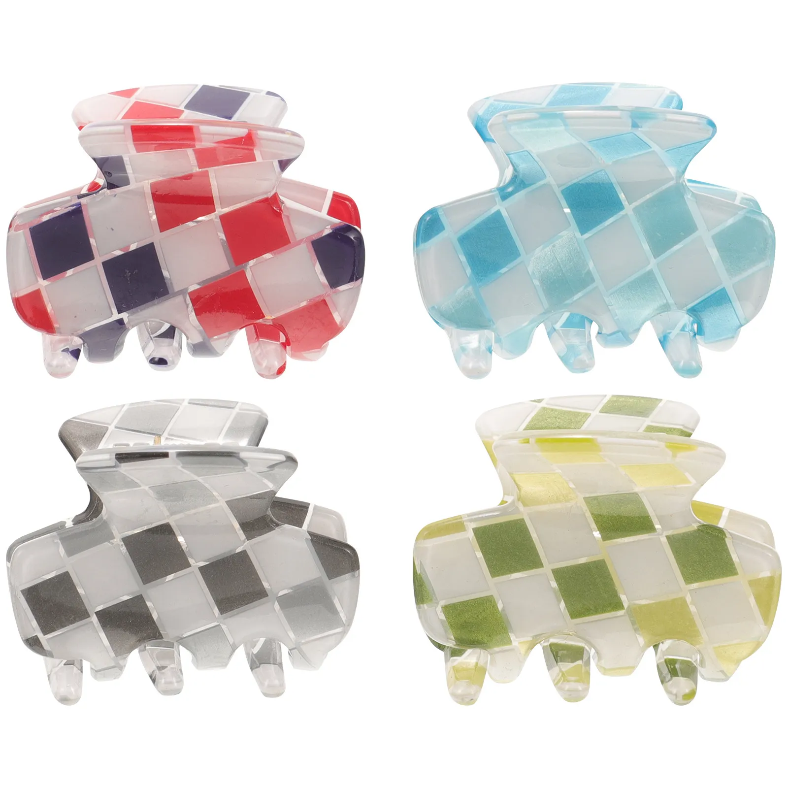 4pcs Checkered Acrylic Hair Claw Clip Non-Slip Secure Hold For Bun Updo Mini Jaw Clamp Styling Tool Hair Claw Barrette
4pcs Checkered Acrylic Hair Claw Clip Non-Slip Secure Hold For Bun Updo Mini Jaw Clamp Styling Tool Hair Claw Barrette