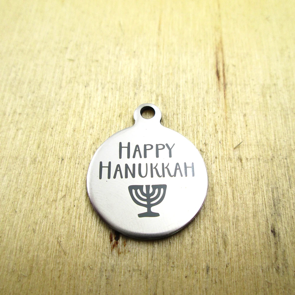 20pcs--happy hanukkah stainless steel charms - Laser Engraved - Customized - DIY Charms Pendants
20pcs--happy hanukkah stainless steel charms - Laser Engraved - Customized - DIY Charms Pendants