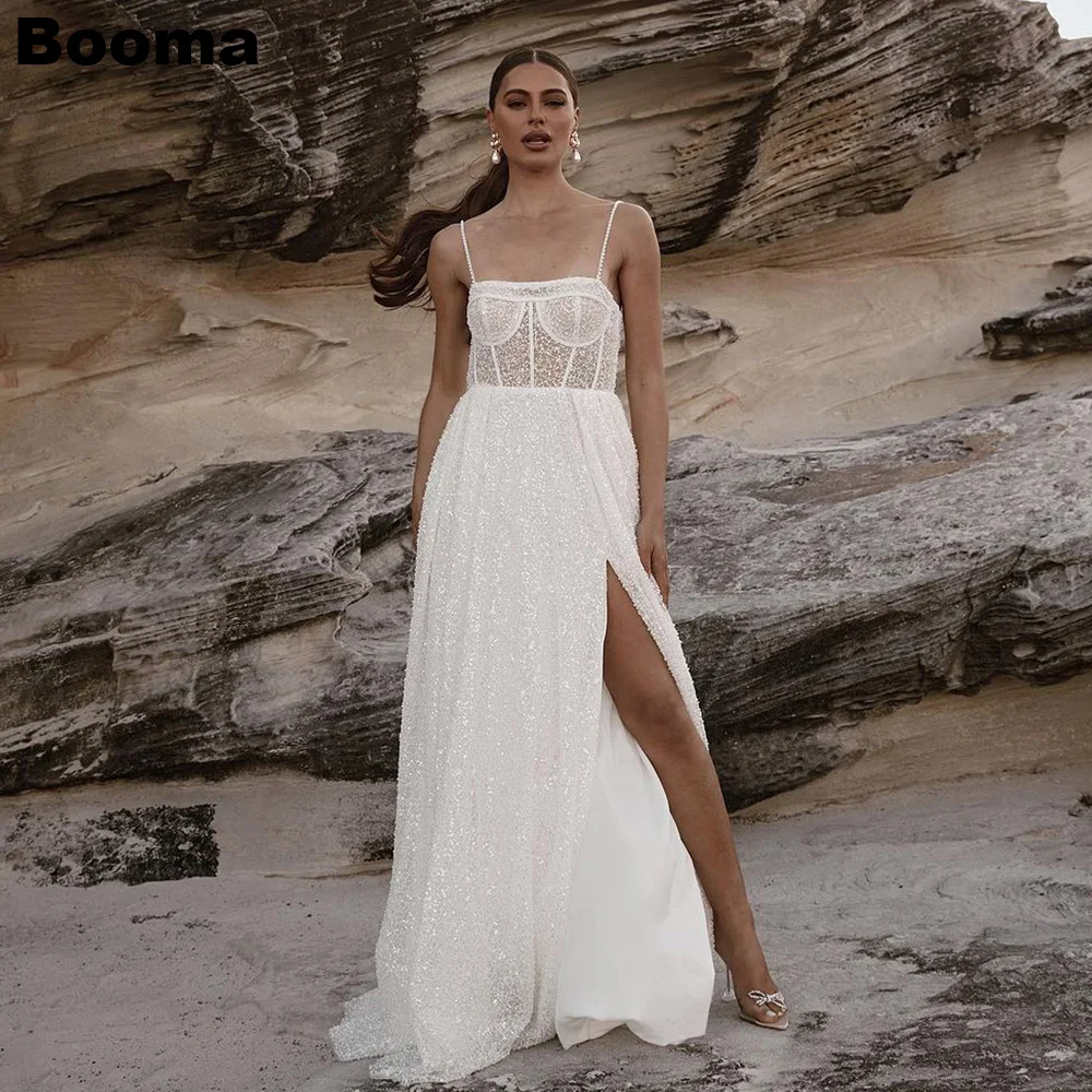 Booma Shiny Wedding Dresses Boning Corset Sequined Elegant Brides Party Gowns High Side Slit Long Bridals Prom Dresses for Women
Booma Shiny Wedding Dresses Boning Corset Sequined Elegant Brides Party Gowns High Side Slit Long Bridals Prom Dresses for Women