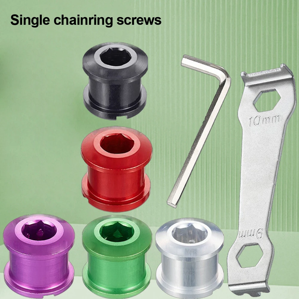 5pcs Bike Single Chainring Bolts 6.4mm Double Chainwheel Screws With Mounting Wrench Bicycle Chainwheel Screws Cycling Accessory
5pcs Bike Single Chainring Bolts 6.4mm Double Chainwheel Screws With Mounting Wrench Bicycle Chainwheel Screws Cycling Accessory