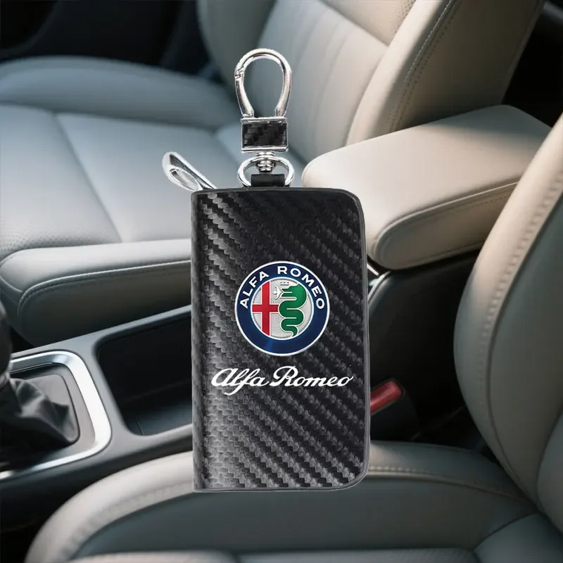 Car Key Protection Shell Bag Carbon Filber Key Case Keychain For Alfa Romeo giulia stelvio giulietta 159 147 156 166 Accessories
Car Key Protection Shell Bag Carbon Filber Key Case Keychain For Alfa Romeo giulia stelvio giulietta 159 147 156 166 Accessories