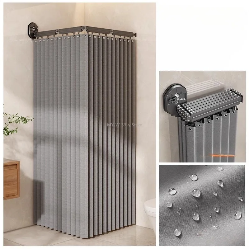 Foldable Shower Curtain Waterproof Bath Room Partition Shower Wet And Dry Separation Suction cup Bathroom Decor
Foldable Shower Curtain Waterproof Bath Room Partition Shower Wet And Dry Separation Suction cup Bathroom Decor