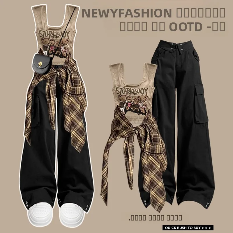 Faionable Cool клетчатый жилет с принтом, женский весенний новый повседневный утягивающий рабочий костюм, брюки, длинная футболка Sve Ne...
Faionable Cool клетчатый жилет с принтом, женский весенний новый повседневный утягивающий рабочий костюм, брюки, длинная футболка Sve Ne...