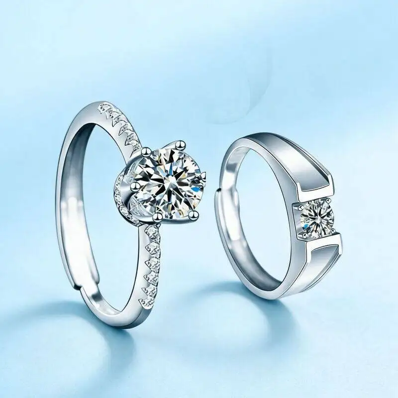 925 Sterling Silver D color Moissanite Crown Ring For Women Adjustable Open Band Luxury High-End Feel Couple Matching Jewelry
925 Sterling Silver D color Moissanite Crown Ring For Women Adjustable Open Band Luxury High-End Feel Couple Matching Jewelry