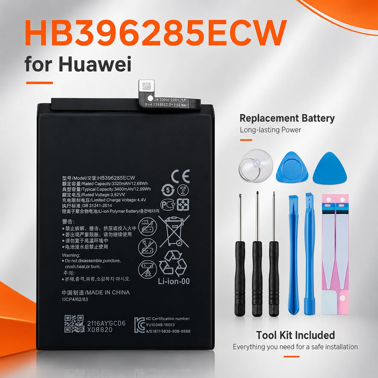 Li-ion Battery for Huawei Nova 2 Plus 2 3 4i Mate 8 9 10 20 Pro P10 Plus Honor 5X 5A Phone Replacement Repair Cell Spare Part
Li-ion Battery for Huawei Nova 2 Plus 2 3 4i Mate 8 9 10 20 Pro P10 Plus Honor 5X 5A Phone Replacement Repair Cell Spare Part