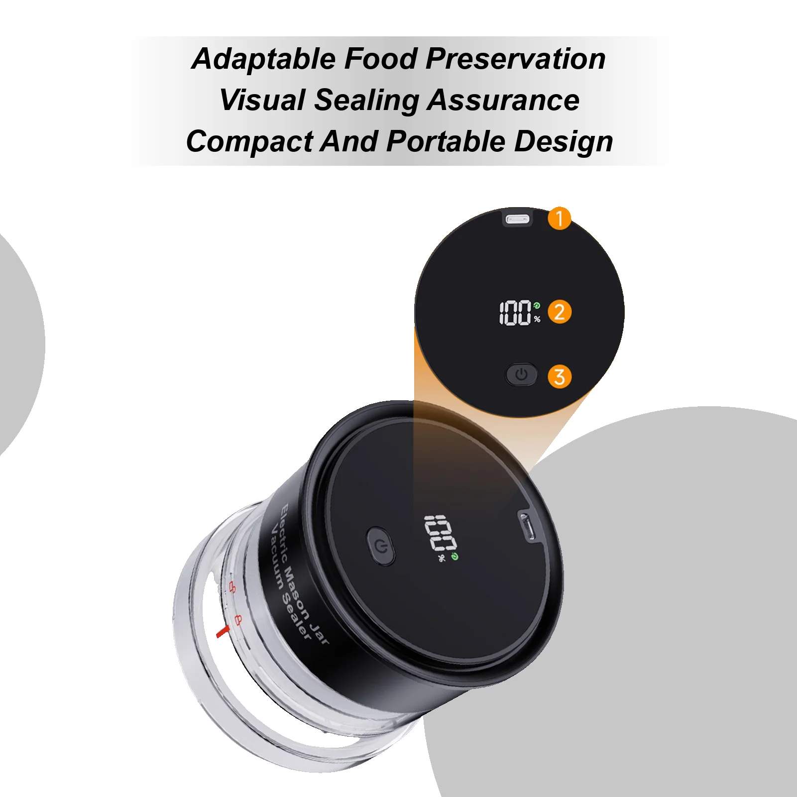 Упаковщик банок со светодиодным цифровым дисплеем, электрический запечатывающий инструмент, вакуумный упаковщик для консервных банок для сухих пищевых хлопьев, домашнего общежития, отеля
Упаковщик банок со светодиодным цифровым дисплеем, электрический запечатывающий инструмент, вакуумный упаковщик для консервных банок для сухих пищевых хлопьев, домашнего общежития, отеля