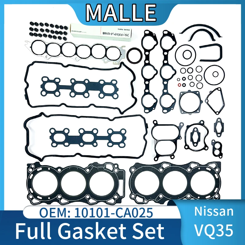 Engine VQ35 Full Gasket Cylinder Repair Kit For Nissan Teana 3.5 VQ35DE J31 Maxima QX A33 Murano Z50 10101-CA025 Car Accessories
Engine VQ35 Full Gasket Cylinder Repair Kit For Nissan Teana 3.5 VQ35DE J31 Maxima QX A33 Murano Z50 10101-CA025 Car Accessories