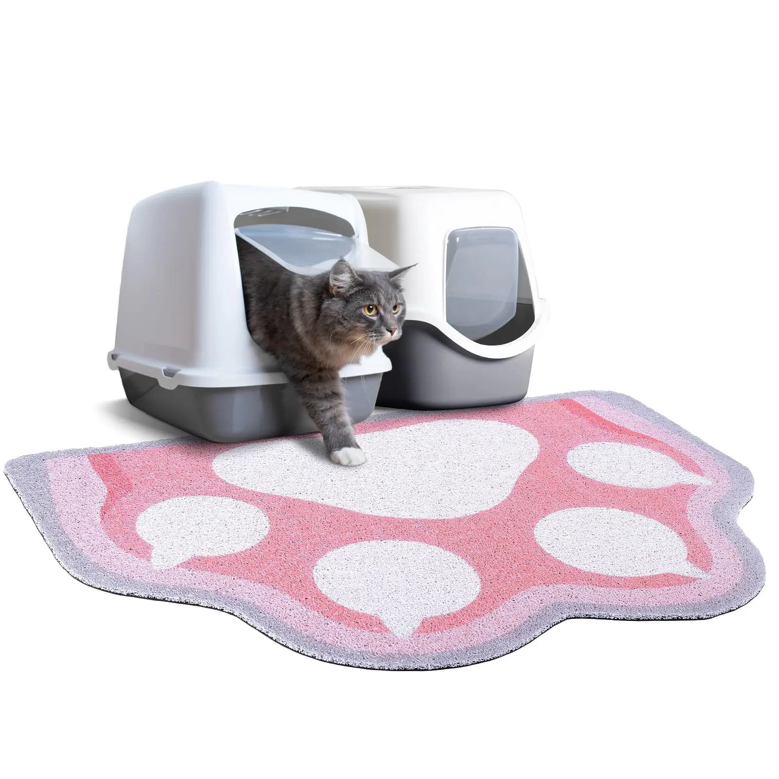 Pink Paw Cat Mat Quality Litter Box Mat Non-Slip Cat Litter Mat Litter Trapping Mat Compatible Box Mat
Pink Paw Cat Mat Quality Litter Box Mat Non-Slip Cat Litter Mat Litter Trapping Mat Compatible Box Mat
