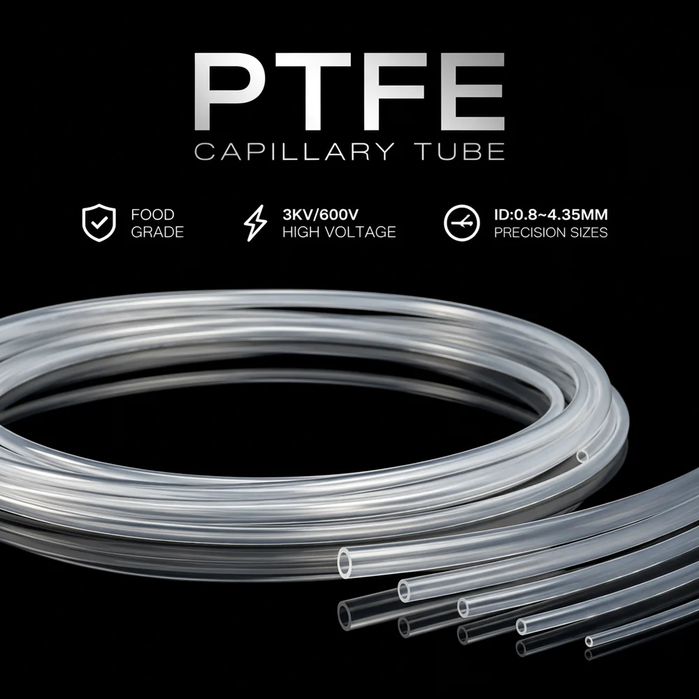 10/5M ID0.8~4.35MM food grade transparent PTFE capillary tube Strong corrosion resistance high and low temperature resistance
10/5M ID0.8~4.35MM food grade transparent PTFE capillary tube Strong corrosion resistance high and low temperature resistance