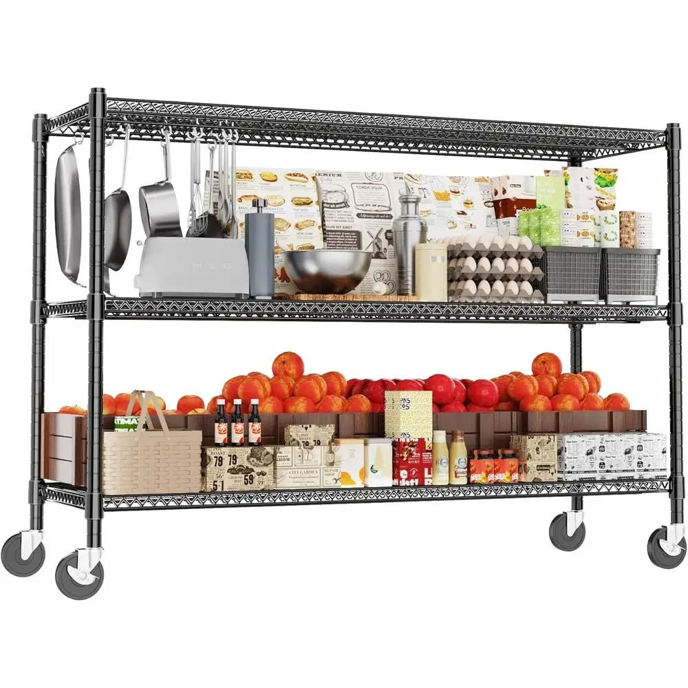 Heavy Duty Shelving, 51.6" H Garage Shelving Unit with Wheels, 3-Tier Garage Storage Shelves Metal Shelves Rack, Adjustable Indu
Heavy Duty Shelving, 51.6" H Garage Shelving Unit with Wheels, 3-Tier Garage Storage Shelves Metal Shelves Rack, Adjustable Indu