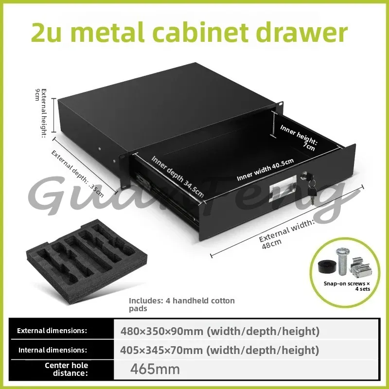2U Metal Strap Lock Drawer - 19 Inch Standard Cabinet for Wireless Microphone Storage
2U Metal Strap Lock Drawer - 19 Inch Standard Cabinet for Wireless Microphone Storage