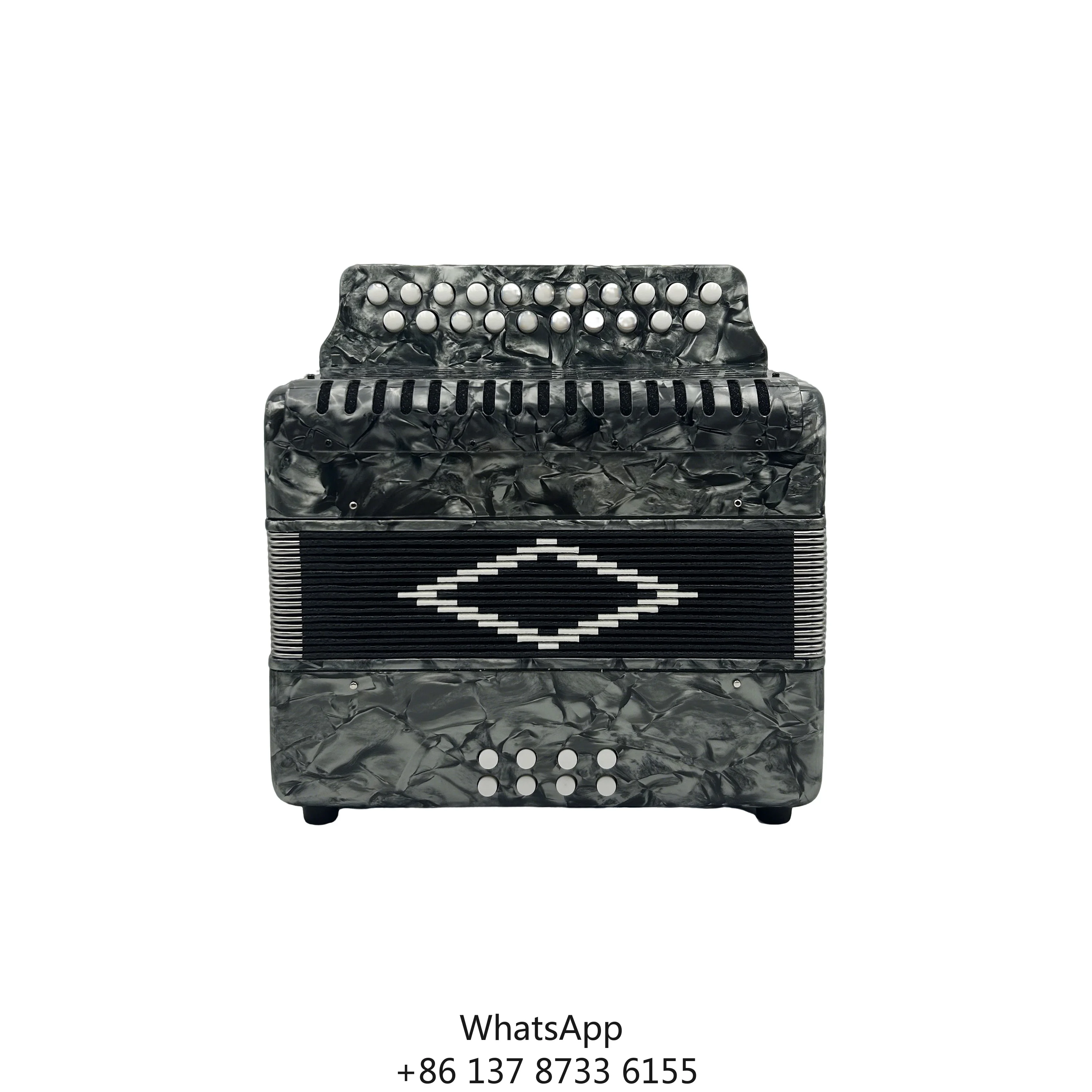 Professional Chromatic 21 Buttons 8 Bass Portable Accordion Grey Celluloid Instrument JB2108 High Quality
Professional Chromatic 21 Buttons 8 Bass Portable Accordion Grey Celluloid Instrument JB2108 High Quality