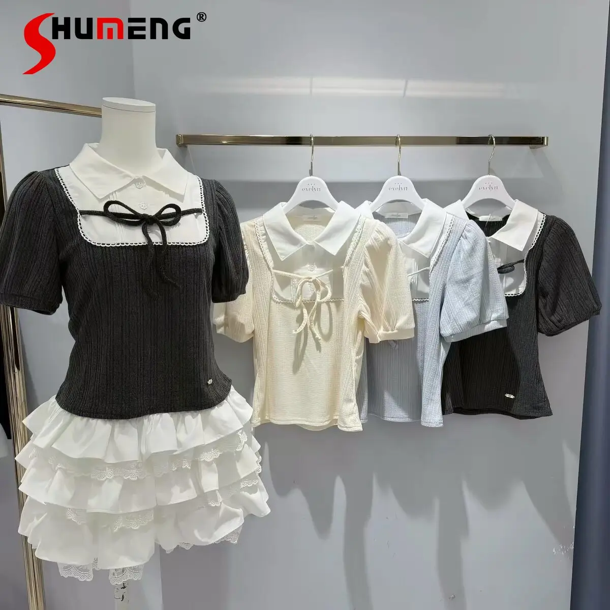 Lady Japanese Style Sweet Cute Bow Shirt Blouses Summer New 2026 Girls Women's Slim Short Sleeve Top Office Ladies Commuter Top
Lady Japanese Style Sweet Cute Bow Shirt Blouses Summer New 2026 Girls Women's Slim Short Sleeve Top Office Ladies Commuter Top