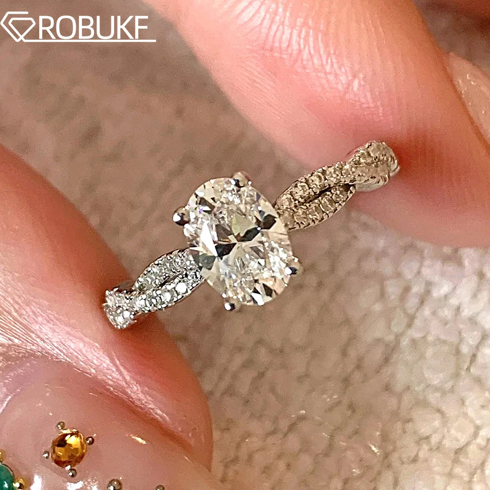 5*7mm Twisted Oval Cut Halo Moissanite Engagement Ring for Women D Color Lab Diamond 925 Sterling Silver Wedding Band Jewelry
5*7mm Twisted Oval Cut Halo Moissanite Engagement Ring for Women D Color Lab Diamond 925 Sterling Silver Wedding Band Jewelry