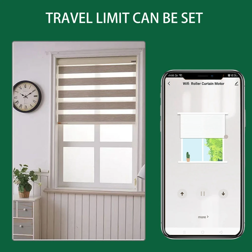 Roller Shade Motor Tuya Wifi Smart Curtain Motor Roller Shade Motor for 38mm Tube for Home Voice Control EU Plug
Roller Shade Motor Tuya Wifi Smart Curtain Motor Roller Shade Motor for 38mm Tube for Home Voice Control EU Plug