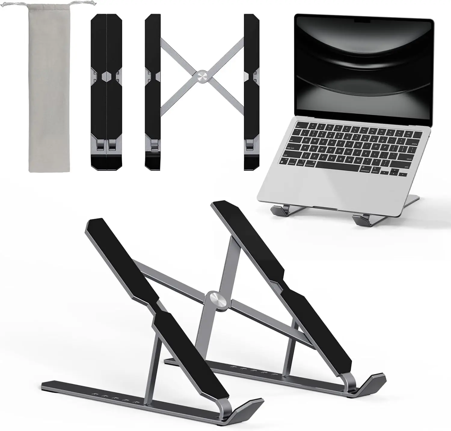 Portable Laptop Stand, 6-Level Adjustable & Foldable Laptop Stand for Desk, Magnetic Storage with Non-Slip Pads, Ventilated C
Portable Laptop Stand, 6-Level Adjustable & Foldable Laptop Stand for Desk, Magnetic Storage with Non-Slip Pads, Ventilated C