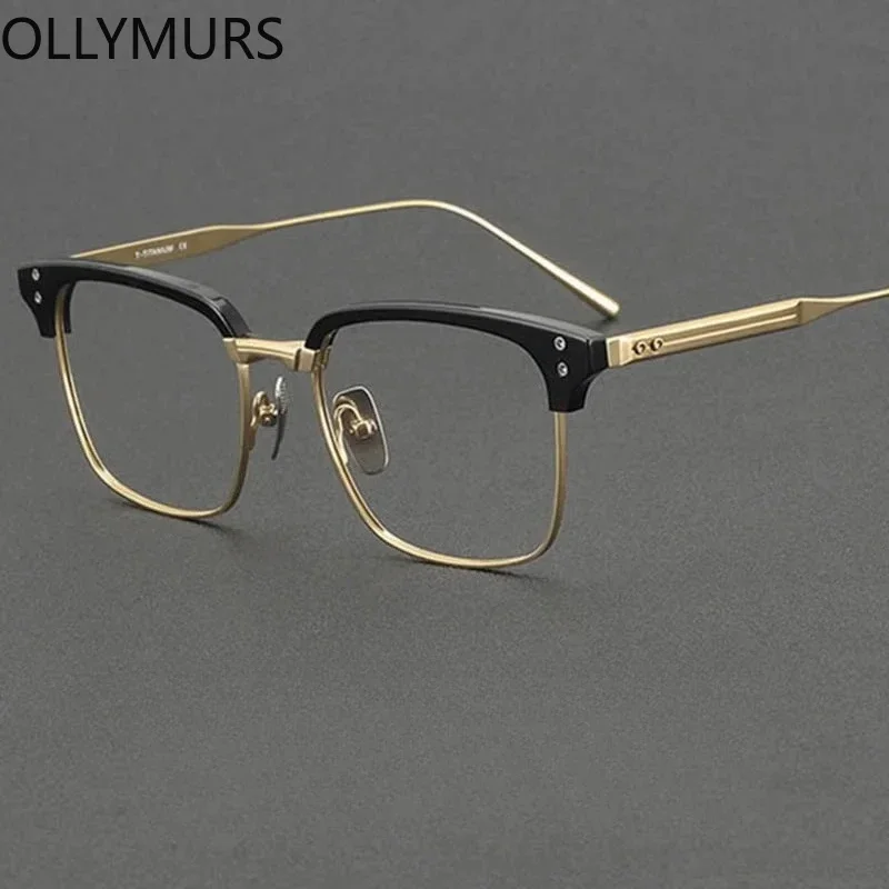 OLLYMURS High-quality Titanium Men's Eyeglasses Large Optical Frame Square Glasses Frame Prescription Myopia Eyewear
OLLYMURS High-quality Titanium Men's Eyeglasses Large Optical Frame Square Glasses Frame Prescription Myopia Eyewear
