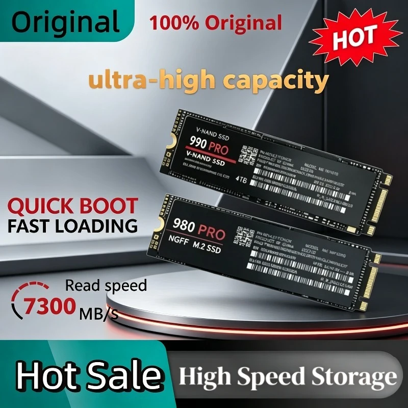 Original 980Pro 990Pro for Laptop Desktop PC SSD Internal Solid State Drive High Speed Up to 7400MB/s portable M.2 NGFF PCIe 4.0
Original 980Pro 990Pro for Laptop Desktop PC SSD Internal Solid State Drive High Speed Up to 7400MB/s portable M.2 NGFF PCIe 4.0