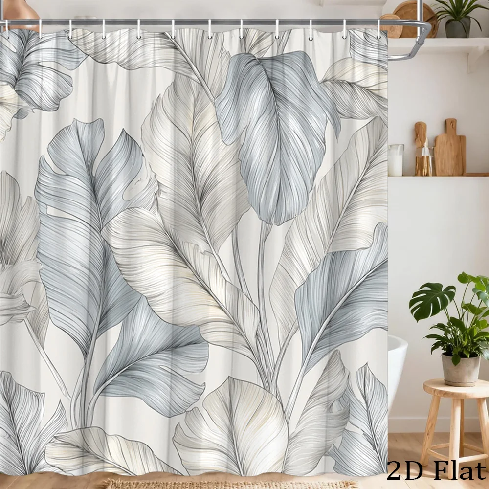 Waterproof Tropical Leaf Pattern Shower Curtain 180x180cm Jungle Botanical Print Modern Bathroom Decor
Waterproof Tropical Leaf Pattern Shower Curtain 180x180cm Jungle Botanical Print Modern Bathroom Decor