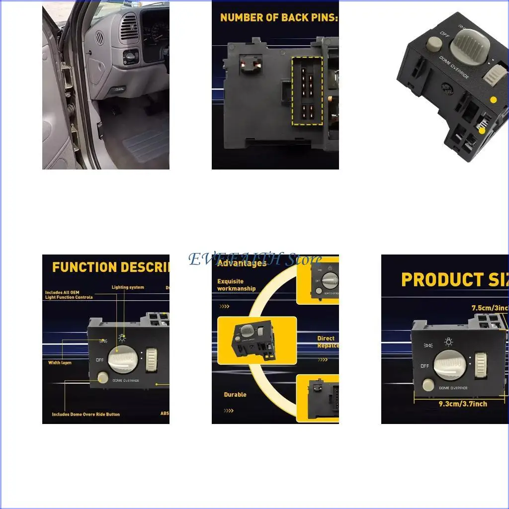 124B Auto Instrument Panel Headlight & Fog Light Switch for 5047633 15047634 93443100
124B Auto Instrument Panel Headlight & Fog Light Switch for 5047633 15047634 93443100