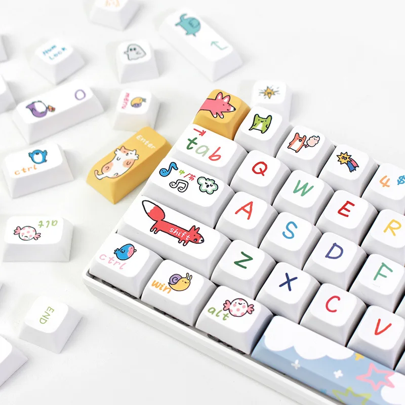 Customized Animal Party Keycaps PBT Cross Shaft XDA Profile Cartoon Key Caps Adapter 64/68/75/86/98Mechanical Keyboard Keycap
Customized Animal Party Keycaps PBT Cross Shaft XDA Profile Cartoon Key Caps Adapter 64/68/75/86/98Mechanical Keyboard Keycap
