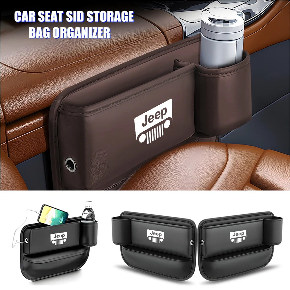 Leather Car Seat Gap Organizer Crevice Side Storage Box For Jeep Renegade Grand Cherokee Compass Wrangler JK Rubicon Accessories
Leather Car Seat Gap Organizer Crevice Side Storage Box For Jeep Renegade Grand Cherokee Compass Wrangler JK Rubicon Accessories