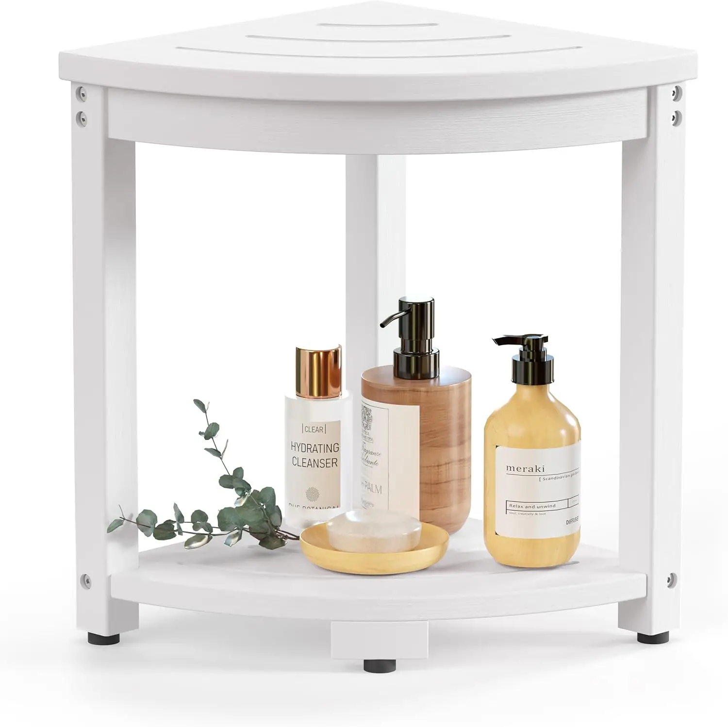 Waterproof Corner Shower Stool for Inside Shower, Poly Lumber Shower Bench Seat Chair, Bath Shower Stool for Shaving Legs Foot R
Waterproof Corner Shower Stool for Inside Shower, Poly Lumber Shower Bench Seat Chair, Bath Shower Stool for Shaving Legs Foot R