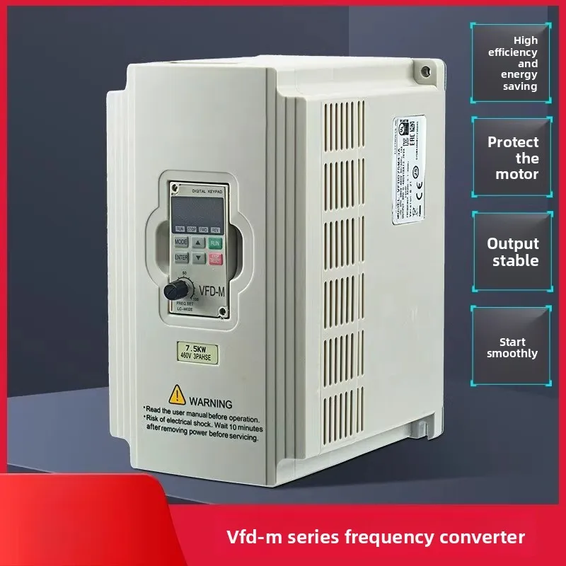 VFD004M21A Variable Frequency Drive, Single-Phase 220V 3-Phase 380V, 0.4/1.5/2.2/3.7KW Motor Speed Regulation
VFD004M21A Variable Frequency Drive, Single-Phase 220V 3-Phase 380V, 0.4/1.5/2.2/3.7KW Motor Speed Regulation