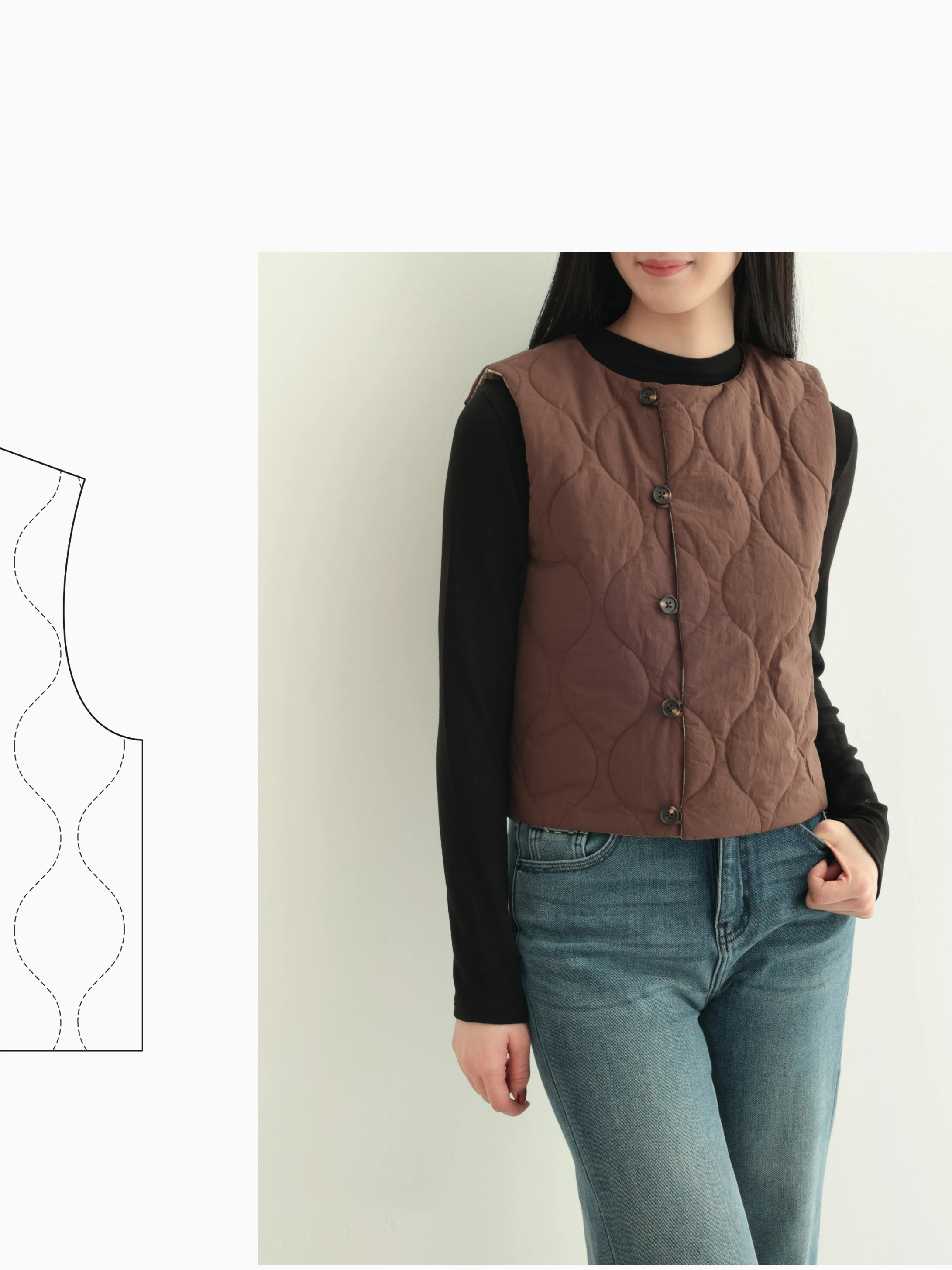 Double-Sided Wear ort Quilted Vest Paper Pattern DIY Sewing Hanrt KBD068 Self-Made Pattern Home Fabric Accories
Double-Sided Wear ort Quilted Vest Paper Pattern DIY Sewing Hanrt KBD068 Self-Made Pattern Home Fabric Accories