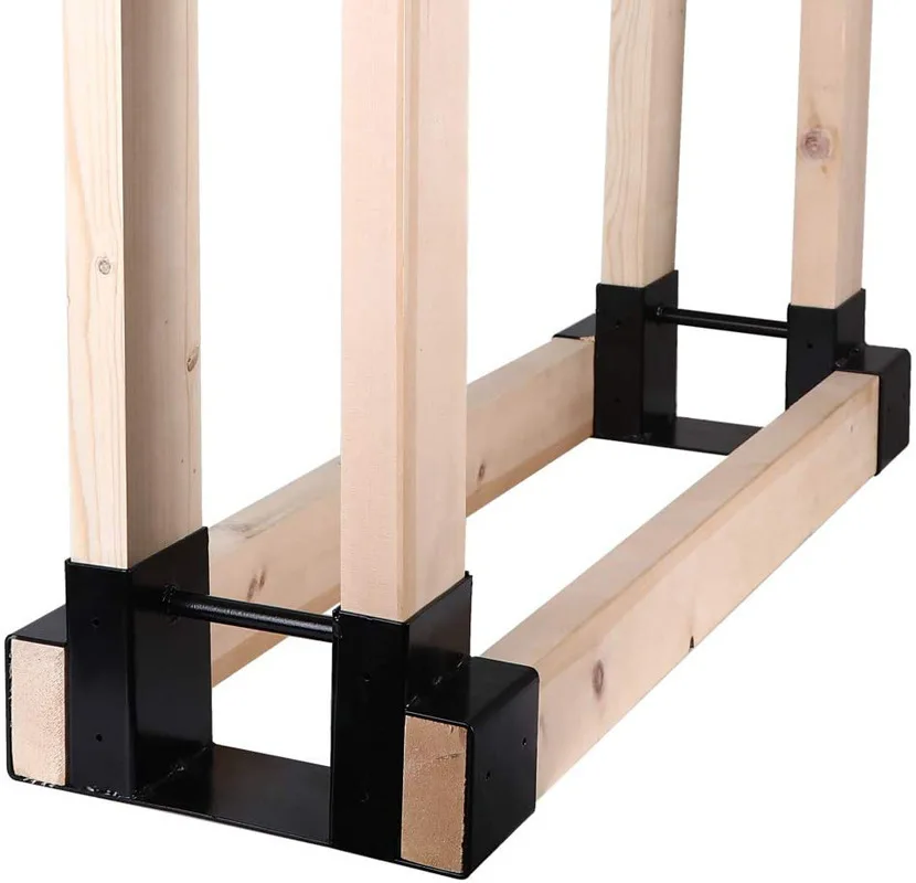 Wrought iron black wood storage rack, Amazon furniture wood support frame, double foot support outdoor
Wrought iron black wood storage rack, Amazon furniture wood support frame, double foot support outdoor