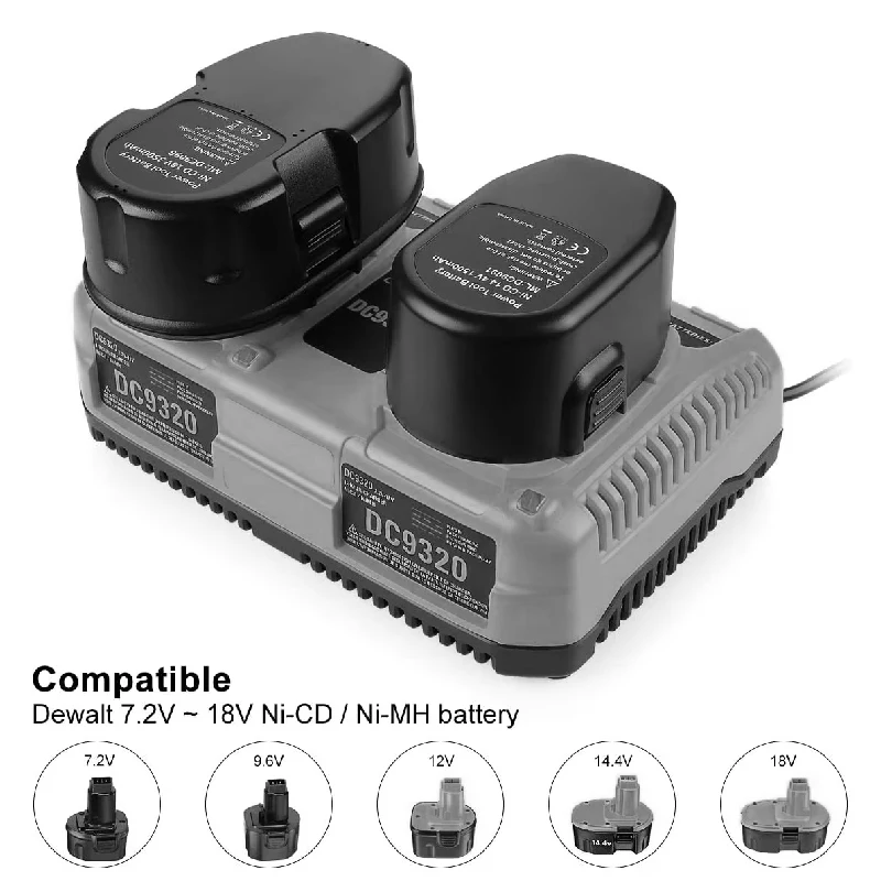 For Dewalt Battery Charger DC9310 7.2V-18V Nicd & Nimh Battery DW9057 DC9071 DC9091 DC9096 Batteia Charger
For Dewalt Battery Charger DC9310 7.2V-18V Nicd & Nimh Battery DW9057 DC9071 DC9091 DC9096 Batteia Charger