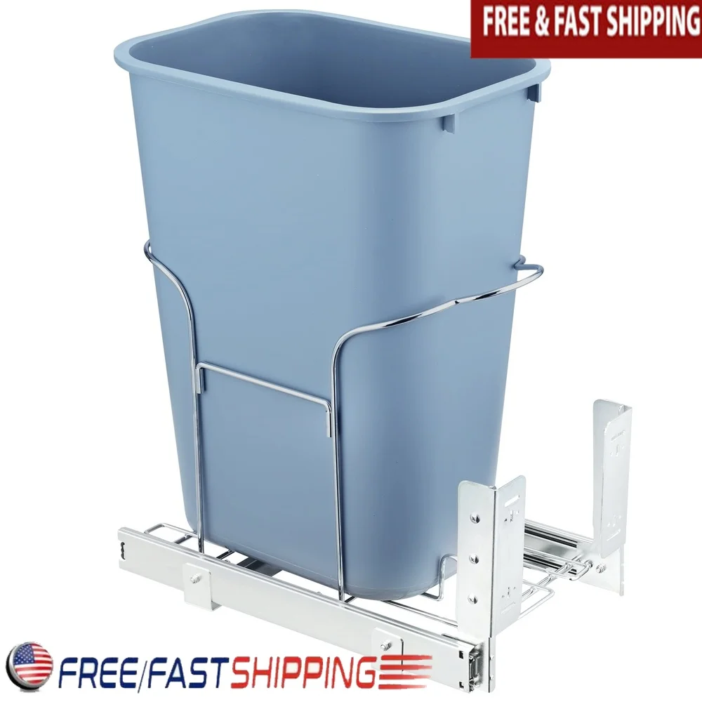 Pull-Out Waste Container Heavy Duty Kitchen Trash Can Single Bin with Handle Smooth Sliding Rails Easy Installation
Pull-Out Waste Container Heavy Duty Kitchen Trash Can Single Bin with Handle Smooth Sliding Rails Easy Installation