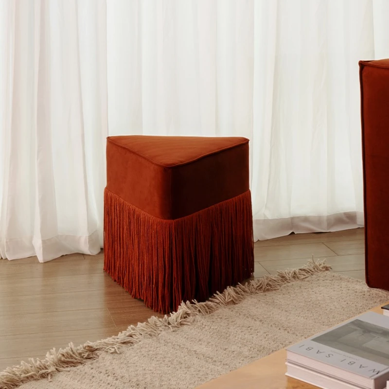 French living room high-end fringed sofa stool medieval art makeup stool designer shoe change
French living room high-end fringed sofa stool medieval art makeup stool designer shoe change