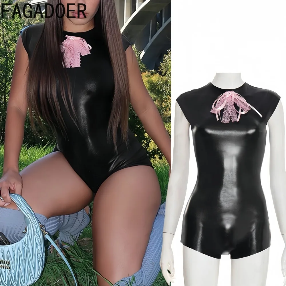 FAGADOER сексуальные кожаные лоскутные облегающие комбинезоны для женщин, однотонные комбинезоны без рукавов с бантом, женские уличные комбинезоны, новые
FAGADOER сексуальные кожаные лоскутные облегающие комбинезоны для женщин, однотонные комбинезоны без рукавов с бантом, женские уличные комбинезоны, новые