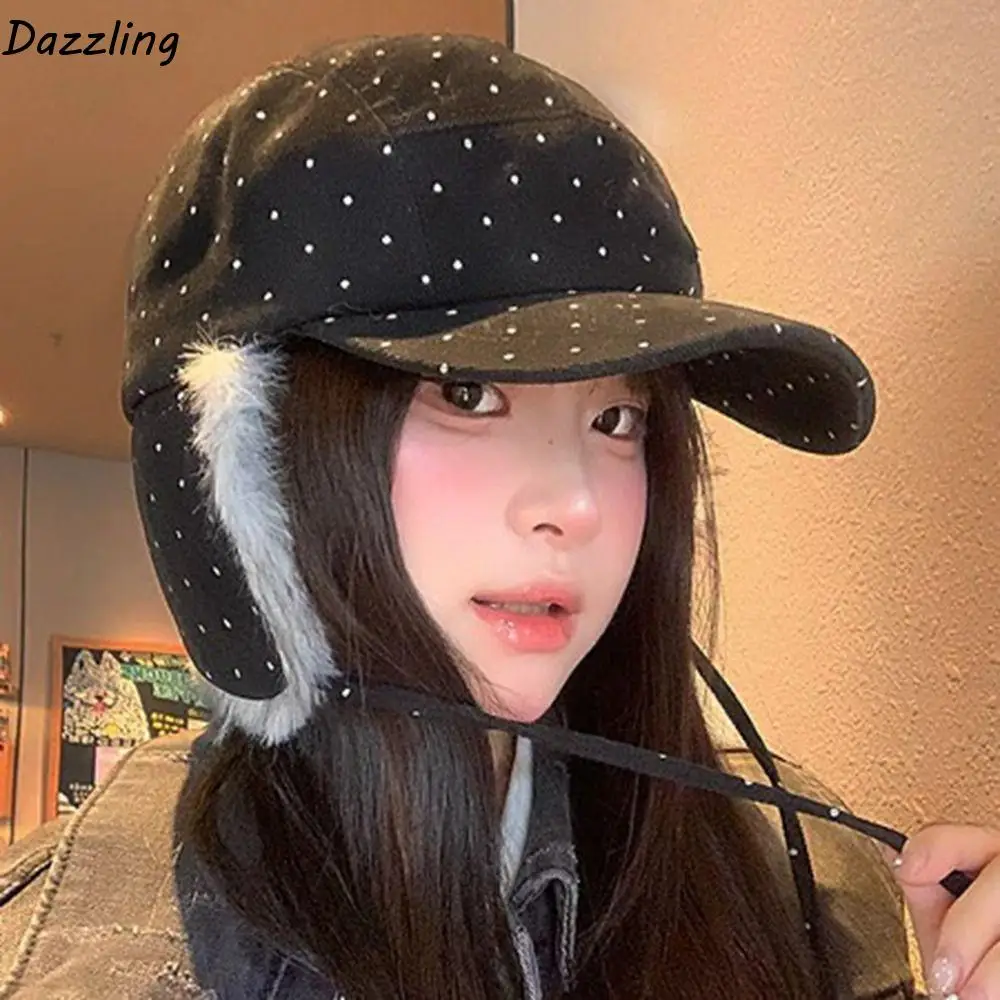 Retro Warm Plush Baseball Cap Wool Cute Polka Dot Lei Feng Hat Retro Bear Peaked Cap Girls
Retro Warm Plush Baseball Cap Wool Cute Polka Dot Lei Feng Hat Retro Bear Peaked Cap Girls