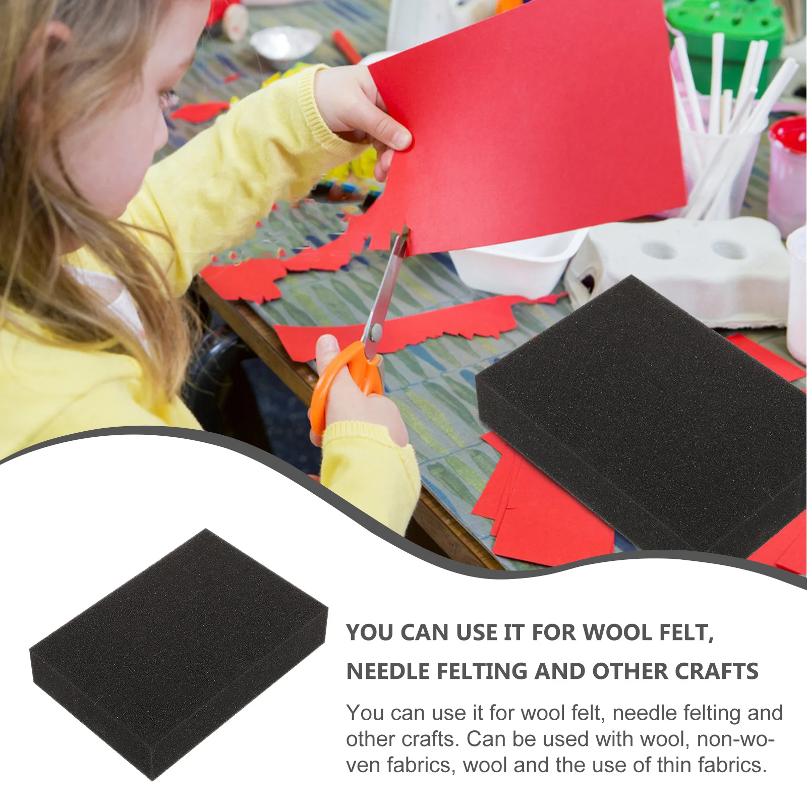 Craft Poking Work Mat Needle Felting Pad for Wool Felt Crafts DIY Tools Black Durable Sponge Beginner Felting Kits
Craft Poking Work Mat Needle Felting Pad for Wool Felt Crafts DIY Tools Black Durable Sponge Beginner Felting Kits