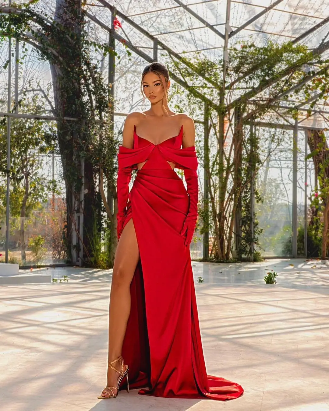 Customized Fashion Satin Straight Off The Shoulder Evening Dresses Strapless Long Sleeves Panel Train Red Homecoming D
Customized Fashion Satin Straight Off The Shoulder Evening Dresses Strapless Long Sleeves Panel Train Red Homecoming D