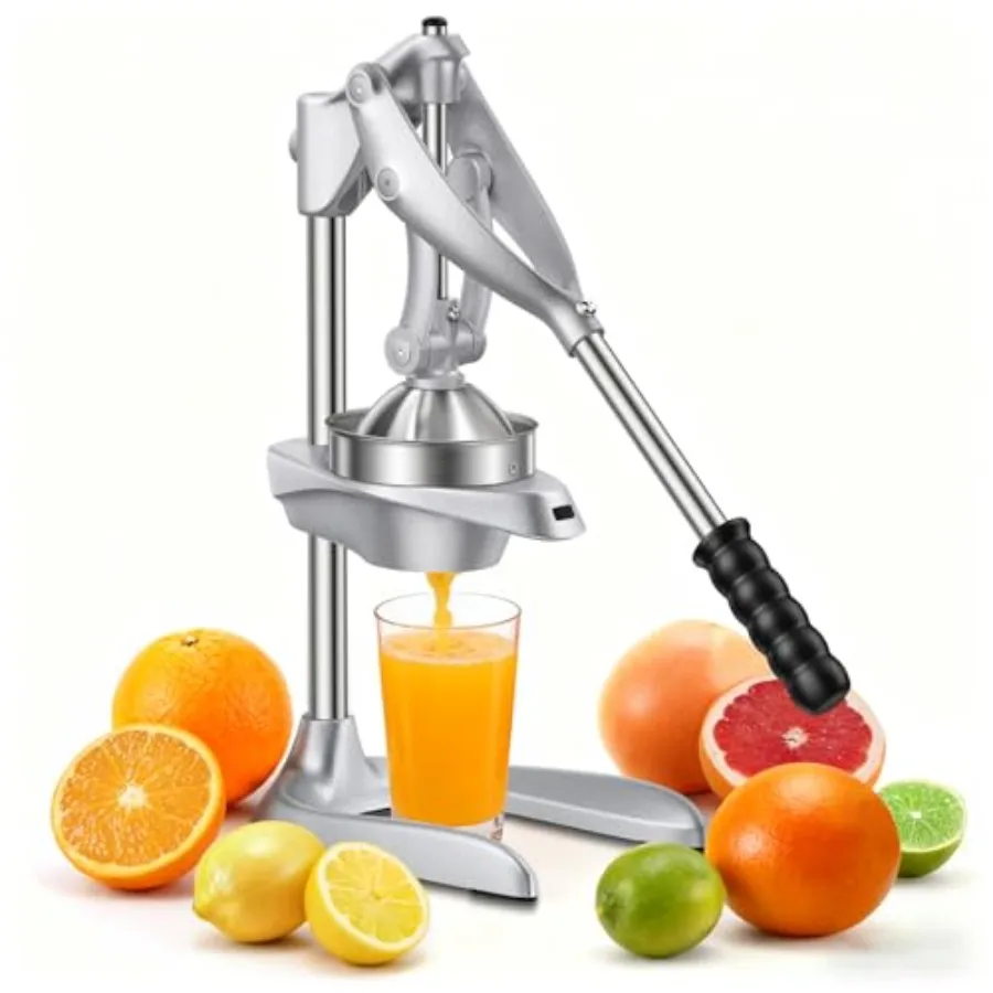 Manual Juicer, Stainless Steel Citrus Juicer for Orange Lemon Pomegranate, Easy-to-Use Easy-to-Clean Countertop Hand Press
Manual Juicer, Stainless Steel Citrus Juicer for Orange Lemon Pomegranate, Easy-to-Use Easy-to-Clean Countertop Hand Press