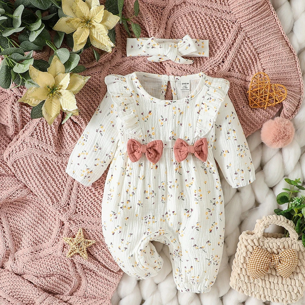 Newborn Baby Autumn Clothes All Over Print Long Sleeve Romper for Baby Girl Comfortable Baby Jumpsuits 0 to 12 Months
Newborn Baby Autumn Clothes All Over Print Long Sleeve Romper for Baby Girl Comfortable Baby Jumpsuits 0 to 12 Months