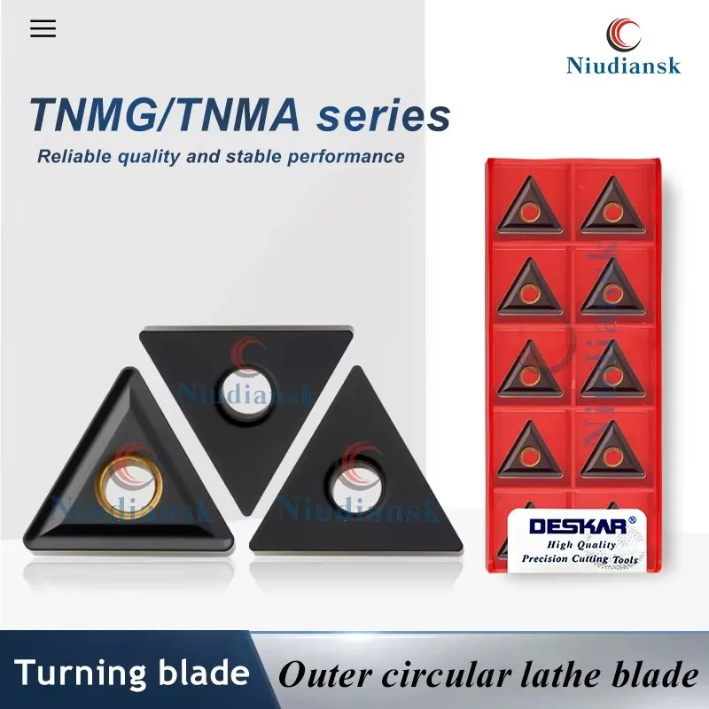 DESKAR Triangular Numerical Control Lathe Outer Circular Turning Inserts TNMA/TMNG160404/08/12 LF3018 For Cast Iron Cutting Head
DESKAR Triangular Numerical Control Lathe Outer Circular Turning Inserts TNMA/TMNG160404/08/12 LF3018 For Cast Iron Cutting Head