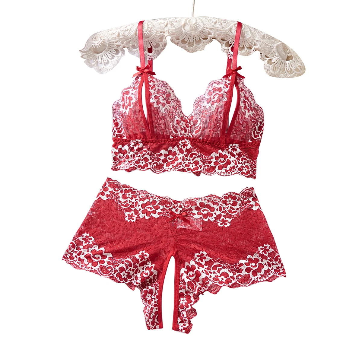 Elegant Design Open Chest Bra And Crotchless Panties Set Comfortable Fashion Underwear Suitable For All Occasions Valentine Gift
Elegant Design Open Chest Bra And Crotchless Panties Set Comfortable Fashion Underwear Suitable For All Occasions Valentine Gift