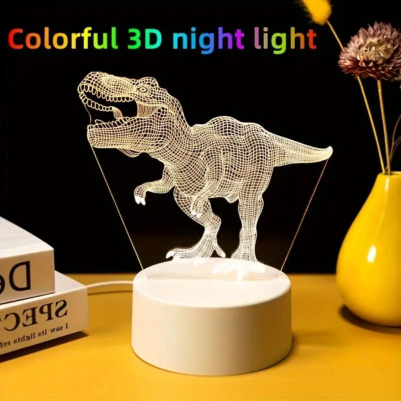 Креативная Настольная 3D Ночная лампа, настольная лампа с динозавром для спальни, украшение для создания атмосферы, модель 7 цветов, настольная лампа, украшение для дома и офиса, идея для подарка
Креативная Настольная 3D Ночная лампа, настольная лампа с динозавром для спальни, украшение для создания атмосферы, модель 7 цветов, настольная лампа, украшение для дома и офиса, идея для подарка