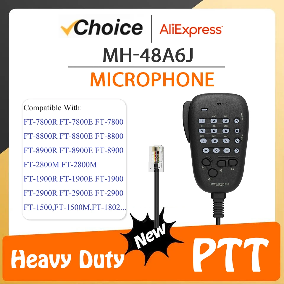 MH-48A6J Mic DTMF Microphone Compatible with YAESU FT-8800R PTT FT-8900R Speaker FT-7900R Mic FT-1807 FT-7800R FT-2900R FT-1900R
MH-48A6J Mic DTMF Microphone Compatible with YAESU FT-8800R PTT FT-8900R Speaker FT-7900R Mic FT-1807 FT-7800R FT-2900R FT-1900R