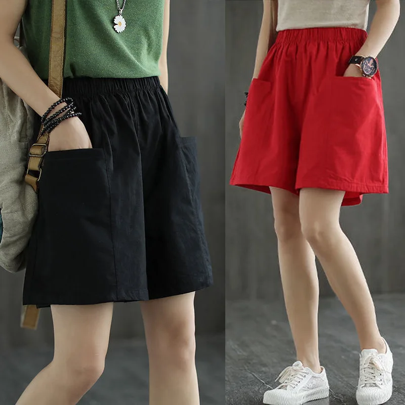 Summer Plus Size Women's Shorts New Arrival Solid Color Spliced Loose Simple Pocket Straight Five-Panel Pants
Summer Plus Size Women's Shorts New Arrival Solid Color Spliced Loose Simple Pocket Straight Five-Panel Pants