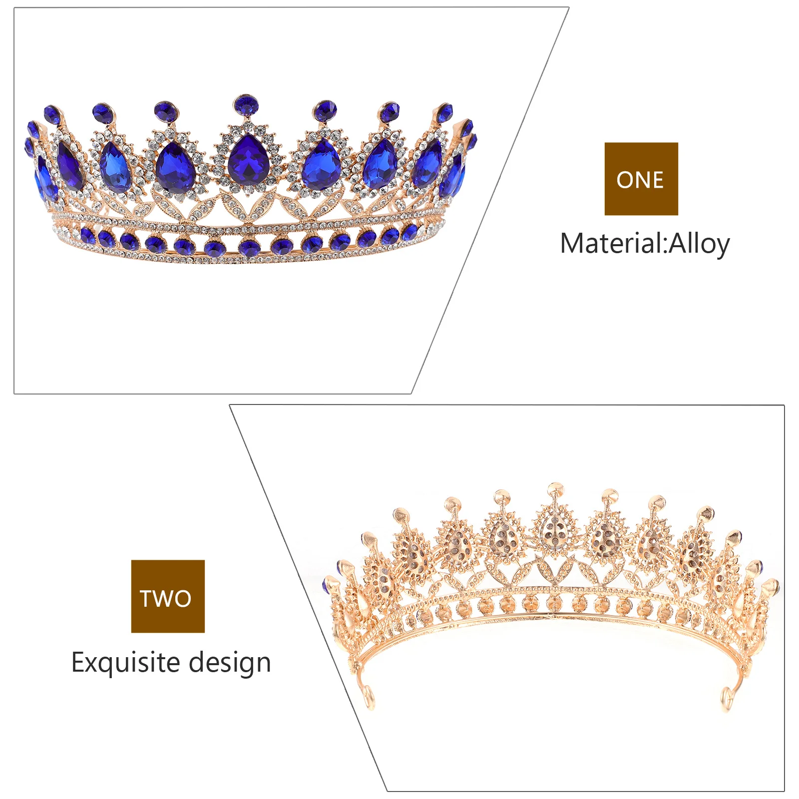 Elegant Baroque Alloy Crown Wedding Bridal Headband Birthday Party Rhinestone Headdress Wedding Crown for Bride
Elegant Baroque Alloy Crown Wedding Bridal Headband Birthday Party Rhinestone Headdress Wedding Crown for Bride