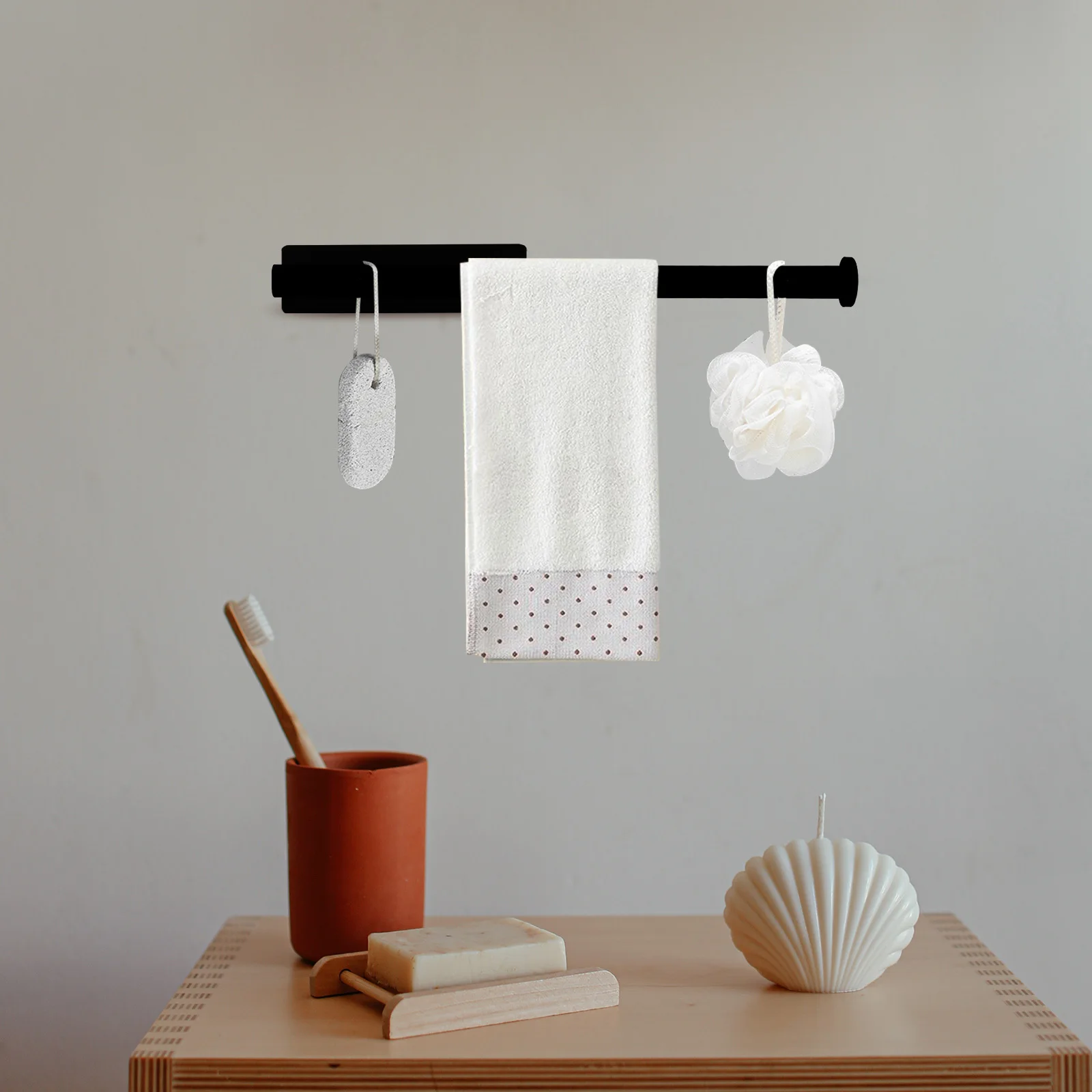 1Set Kitchen Storage Rack Wall-Mounted Non-Punch Paper Roll Holder for Bathroom Towel Tissue Cling Film Modern Style
1Set Kitchen Storage Rack Wall-Mounted Non-Punch Paper Roll Holder for Bathroom Towel Tissue Cling Film Modern Style